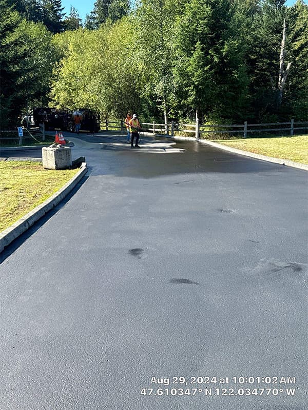 Asphalt surface ready for sealcoating