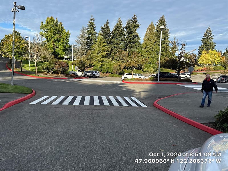 Parking lot striping